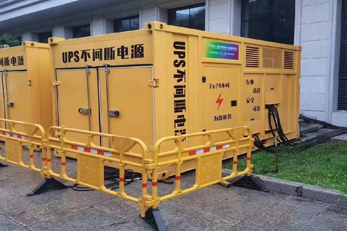 巴南发电机租赁施工现场