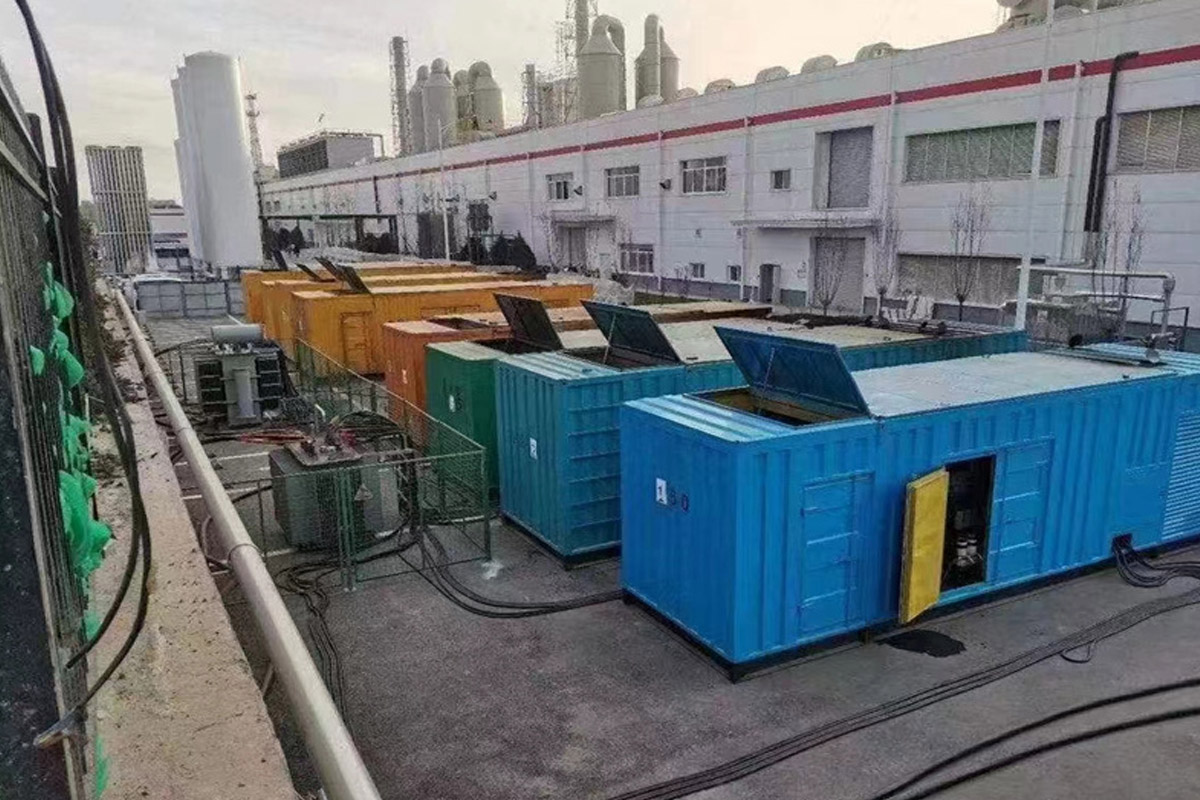 巴南发电机租赁施工现场